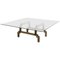 Sculptural Bronze and Glass Coffee Table by Peter Ghyczy 1