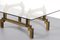 Table Basse Sculpturale en Bronze et Verre par Peter Ghyczy 5