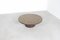 Brutalist Round Coffee Table with a Brown or Green Slate Top, 1970s 3