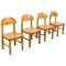 Pine Wood Dining Chairs by Rainer Daumiller, 1970s, Set of 4 1