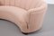 Danish Curved Banana Sofa in a Powder Pink Wool Fabric, 1940s, Image 7