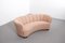 Danish Curved Banana Sofa in a Powder Pink Wool Fabric, 1940s, Image 2