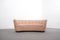 Dänisches Geschwungenes Banana Sofa in Rosa, 1940er 3