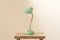 Mint Green Metal & Brass Desk Lamp, 1950s 1