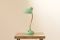 Mint Green Metal & Brass Desk Lamp, 1950s, Image 1