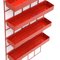 Libreria in legno e rosso di Piero Polato per Robots, anni '70, Immagine 8