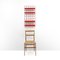Libreria in legno e rosso di Piero Polato per Robots, anni '70, Immagine 10