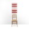 Wood and Red Portarobe Bookcase by Piero Polato for Robots, 1970s, Image 10