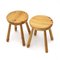 Solid Pine Stool, 1960s, Image 4