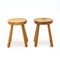 Solid Pine Stool, 1960s 5