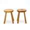 Solid Pine Stool, 1960s, Image 5