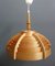 Wood Pendant Lamp by Hans-Agne Jakobsson for Ellysett MCM, 1960s 10