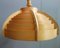 Wood Pendant Lamp by Hans-Agne Jakobsson for Ellysett MCM, 1960s 5