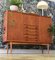 Danish Teak Highboard with Bar Cabinet and Drawers 14