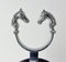 French Chromed Brass Horseshoe and Horsehead Magazine Rack, 1970 4