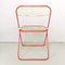 Red Plia Folding Chairs by Giancarlo Piretti for Anonima Castelli, 1970s, Set of 3 6