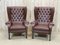 Chesterfield Armchairs in Brown Leather, 1970s, Set of 2 3