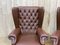 Chesterfield Armchairs in Brown Leather, 1970s, Set of 2, Image 15