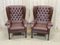 Chesterfield Armchairs in Brown Leather, 1970s, Set of 2 1