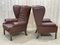 Chesterfield Armchairs in Brown Leather, 1970s, Set of 2 2