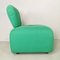 Pouf Armchair in Green Fabric, 1980s 5