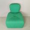Pouf Armchair in Green Fabric, 1980s 2