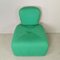 Pouf Armchair in Green Fabric, 1980s, Image 2