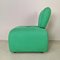 Fauteuil Pouf en Tissu Vert, 1980s 3