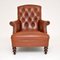 Victorian Style Deep Buttoned Leather Armchair, 1980s 2