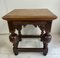 Antique Dutch Renaissance Style Side Table with Oak and Ebony Inlay 14