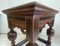 Tavolino antico in stile rinascimentale con intarsi in quercia ed ebano, Immagine 12
