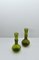 Carafe ou Vase Vert avec Fil de Verre par Jacob E. Bang pour Holmegaard, Danemark, Set de 2 7