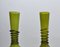 Carafe ou Vase Vert avec Fil de Verre par Jacob E. Bang pour Holmegaard, Danemark, Set de 2 10