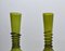 Green Decanter or Vase with Attached Glass Wire by Jacob E. Bang for Holmegaard, Denmark, Set of 2 10