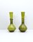 Grüne Karaffe oder Vase mit Glasdraht von Jacob E. Bang für Holmegaard, Dänemark, 2er Set 2