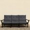 Brutalist Three-Seats Sofa in Ebonized Wood 4