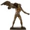 Art Deco Bronzeskulptur eines Menschen mit Adler von Georges Gory 1