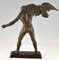 Art Deco Bronzeskulptur eines Menschen mit Adler von Georges Gory 6