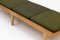 Long Danish Bench in Oak and Green, 1960s 10