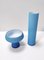 Postmodern Light Blue Cased Murano Glass Vases by Carlo Moretti, Italy, Set of 2, Image 4