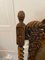 Grands Fauteuils Victoriens Antiques en Noyer Sculpté et Cuir, Set de 2 12