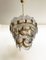 Lámpara de araña de cristal de Murano con 41 vasos en ámbar de Mazzega, años 70, Imagen 19