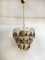 Lámpara de araña de cristal de Murano con 41 vasos en ámbar de Mazzega, años 70, Imagen 1