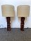Italian Wood Sculpture Lamps by Gianni Pinna, 1970s, Set of 2 5