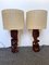 Italian Wood Sculpture Lamps by Gianni Pinna, 1970s, Set of 2, Image 1