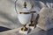 Milky White Alabaster Urns with Brass Details, Set of 2 6