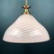 Large Italian Swirl Pendant Lamp in Pink Murano Glass, 1970s 2