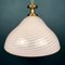 Large Italian Swirl Pendant Lamp in Pink Murano Glass, 1970s 11
