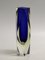 Italian Two-Tone Blue & Yellow Sommerso Murano Glass Vase, 1960s or 1970s 5