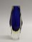 Italian Two-Tone Blue & Yellow Sommerso Murano Glass Vase, 1960s or 1970s 1